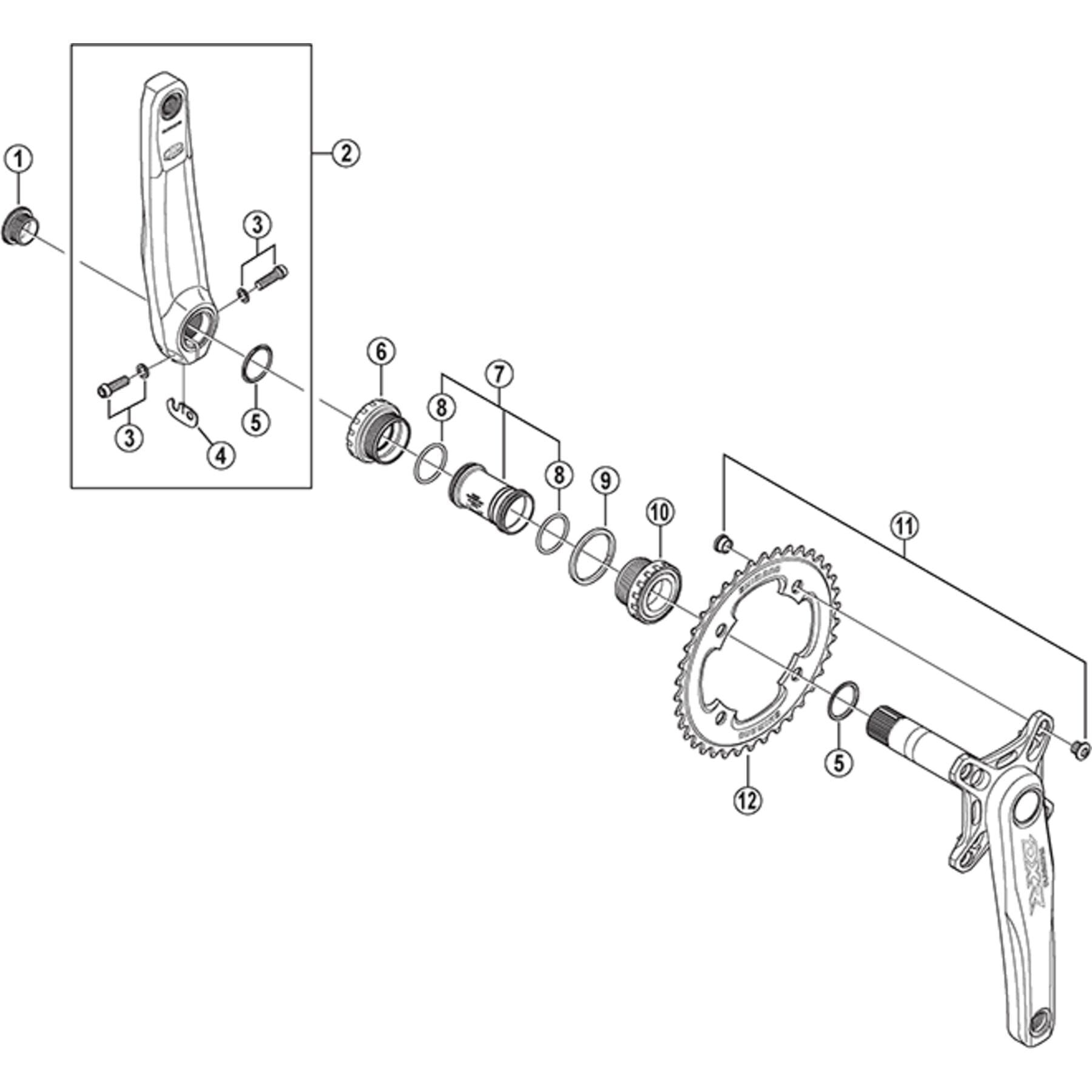 Shimano Spares FC-MX70 crank arm fixing bolt