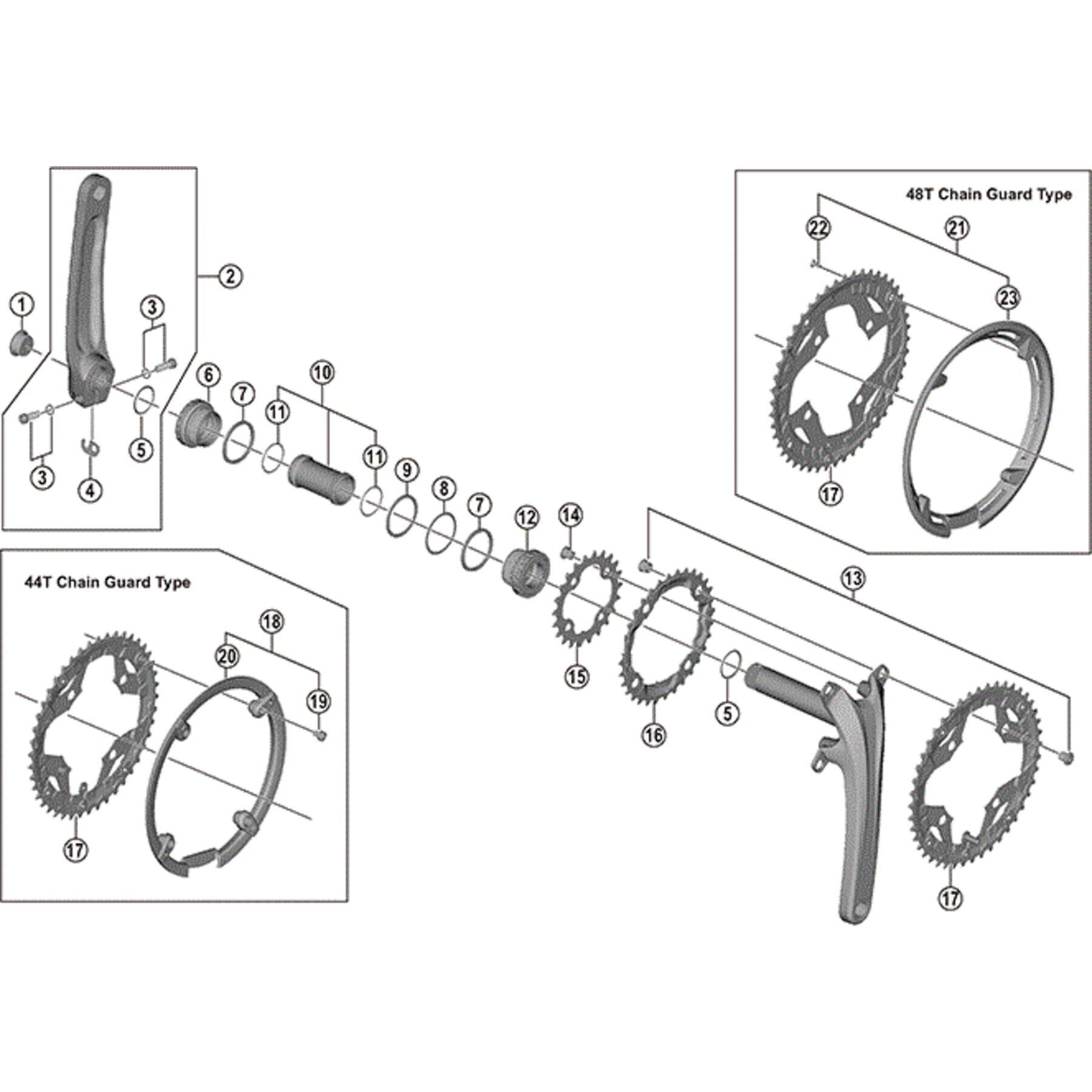 Shimano Spares FC-M430-8 chain guard and fixing screws