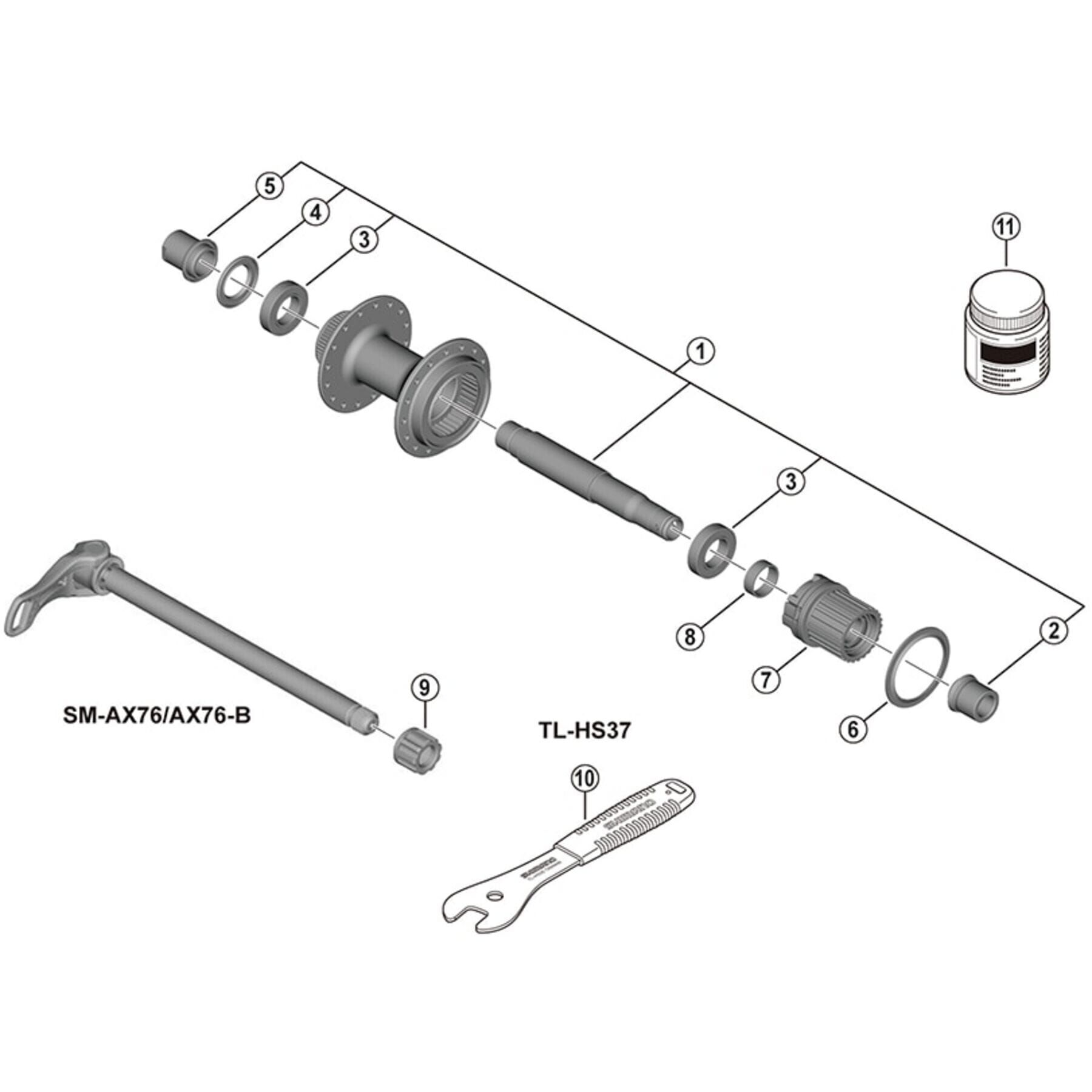 Shimano Spares SM-AX75 fixing nut