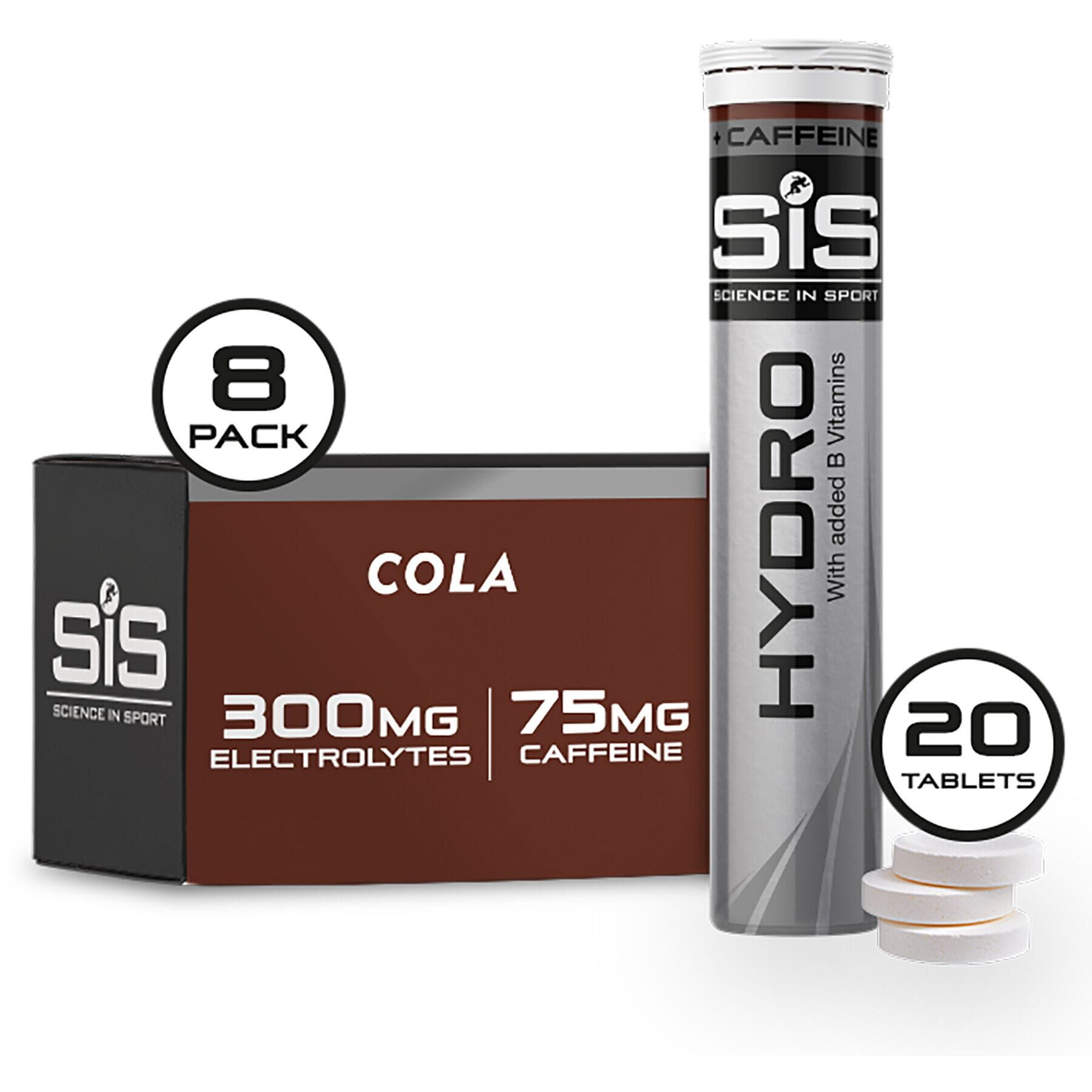 Science In Sport GO Hydro Tablet - 8 tubes - cola + caffeine