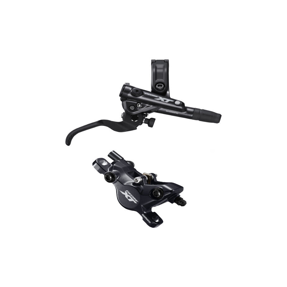 Shimano Deore XT BR-M8100/BL-M8100 XT 2 pot bled brake lever/post mount calliper I-Spec EV