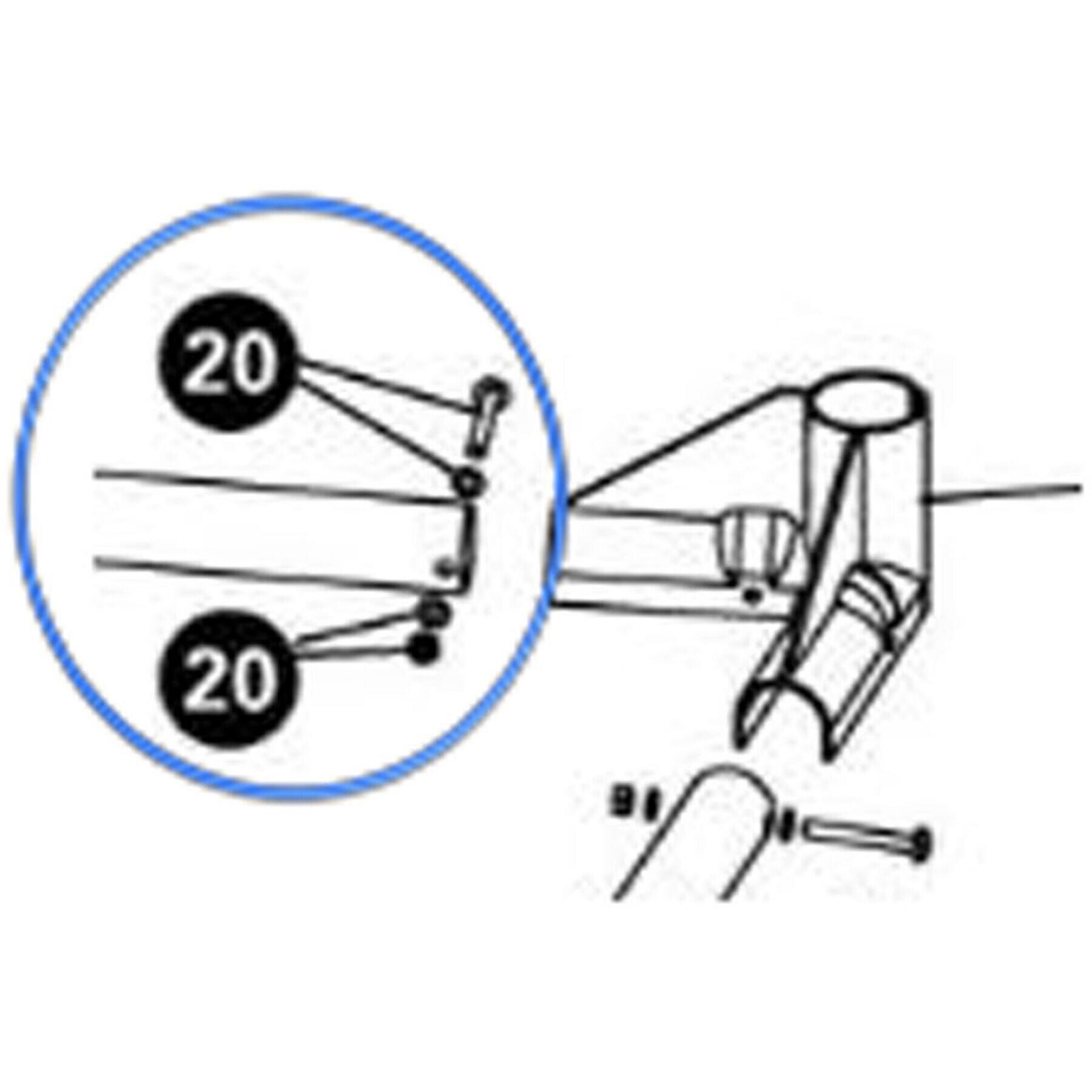 Park Tool 1782-2 - Leg bolt with washers and nut for PCS-9 & 10