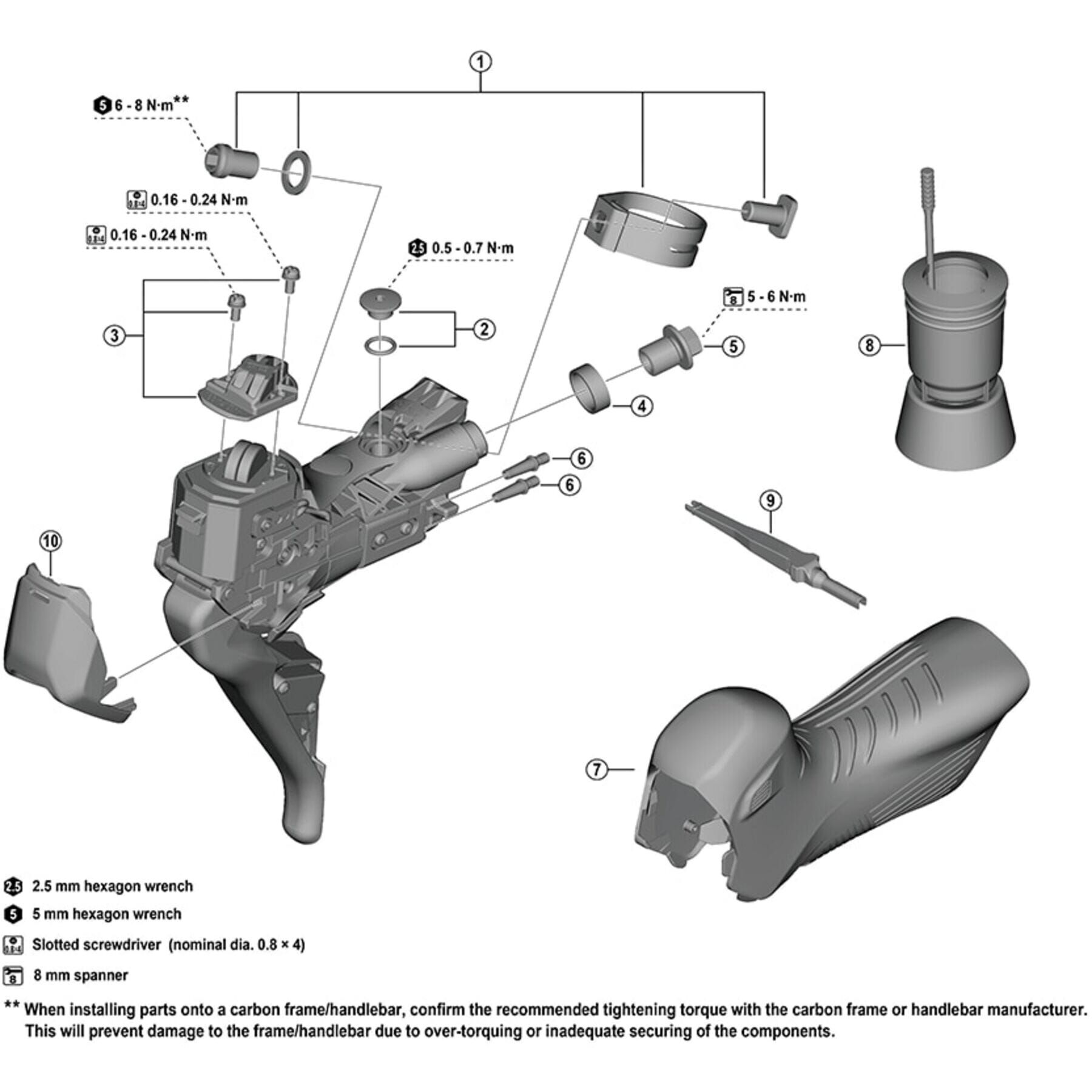 Shimano Spares ST-RX825 front cover R