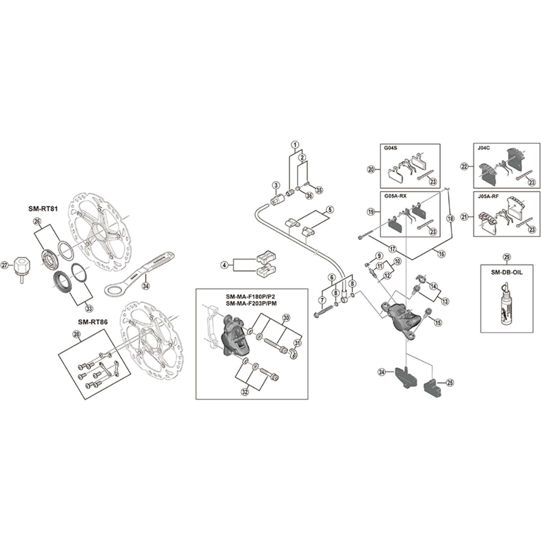 Shimano Spares SM-RT76 rotor fixing bolt unit