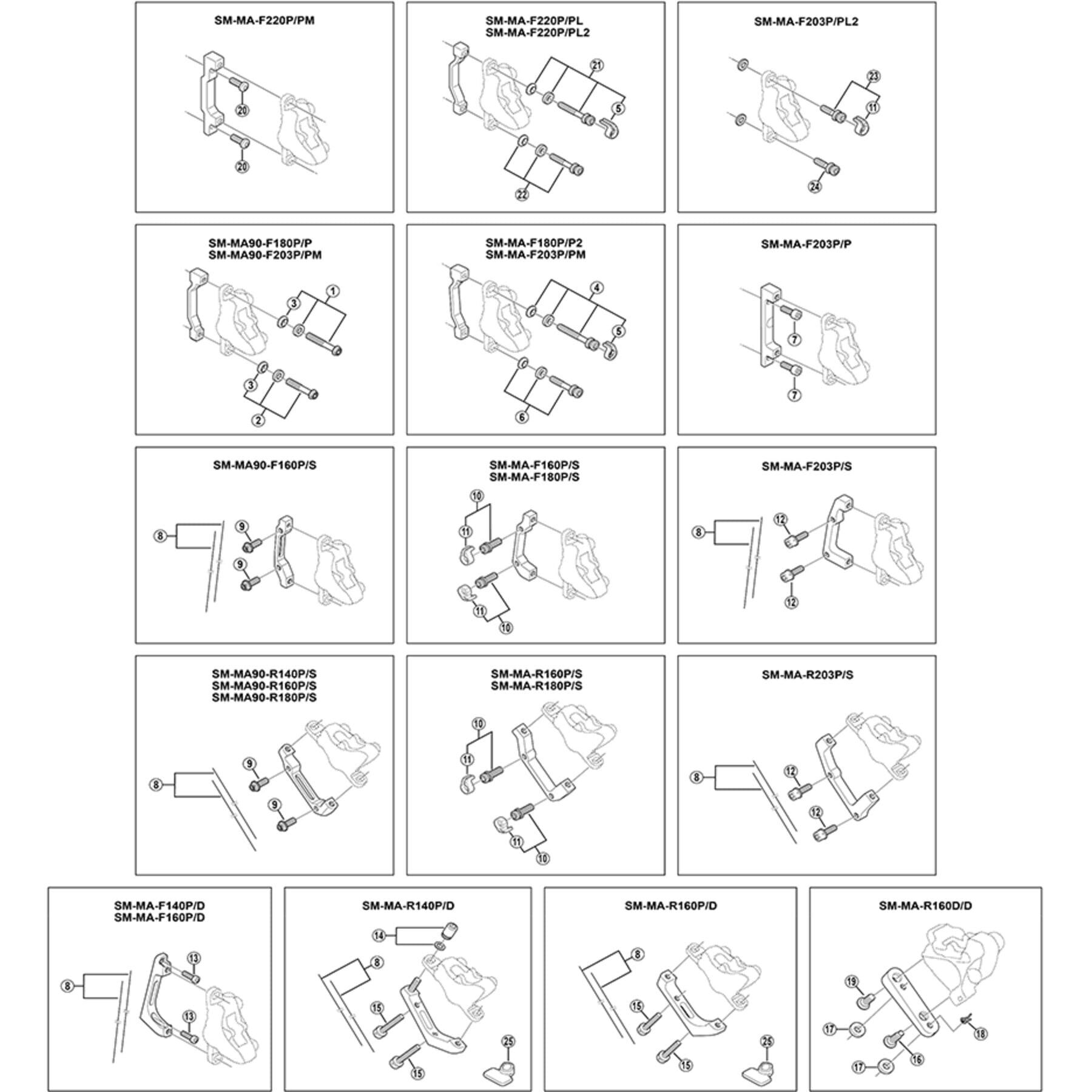 Shimano Spares BR-RS505 calliper fixing bolt B