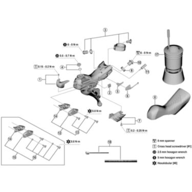 ST-R7120 right hand lid unit