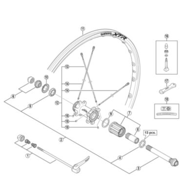 WH-M988 hub nut