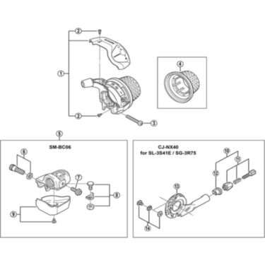 ST-3S42J cable adjusting barrel unit