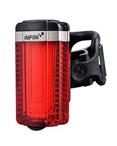 Infini Tron super bright micro USB rear light with QR bracket black with red lens