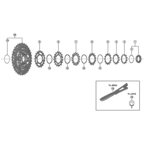 Shimano Spares CS-R7100 sprocket, 11T C, built in spacer type