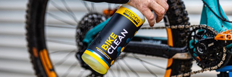 GTechniq Bike Cleaner in use